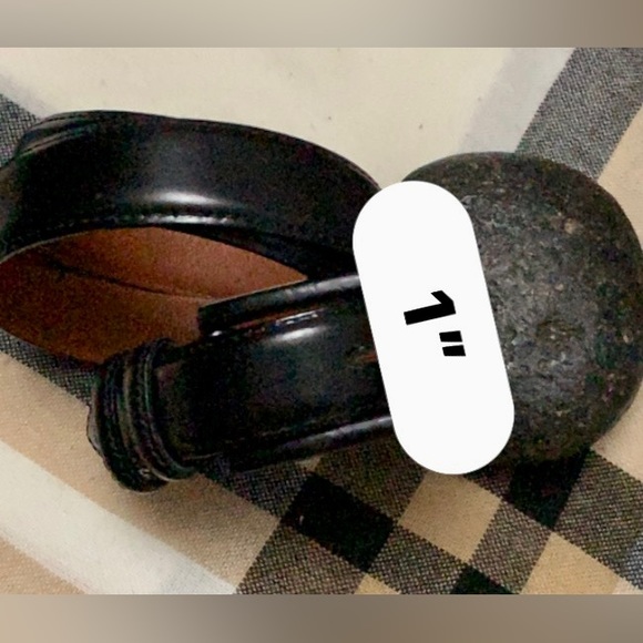 ⭐️ ANA FIRENZE BELT GENUINE ITALIAN LEATHER - BLACK ⭐️#FB8 - Picture 7 of 16